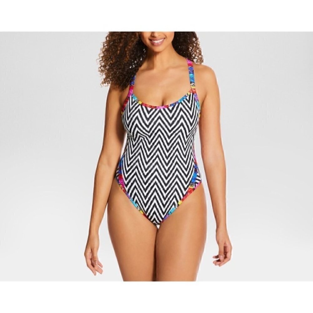 Beach Betty Chevron One Piece Swimsuit